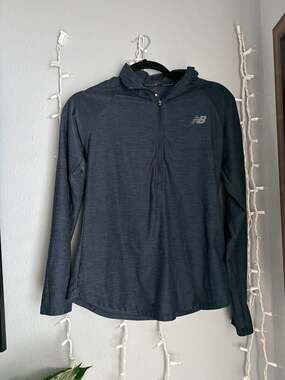 New Balance Women's Space Dye Quarter-Zip Pullover Running Top